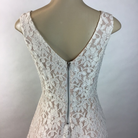 speechless Cream Nude Lace Skater Dress Size Med - Picture 6 of 8